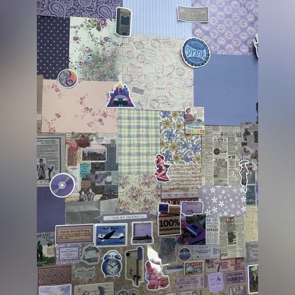 Junk Journal Ephemera Kit: Mixed Retro - Pinup Purple Edition - Picture 9 of 10